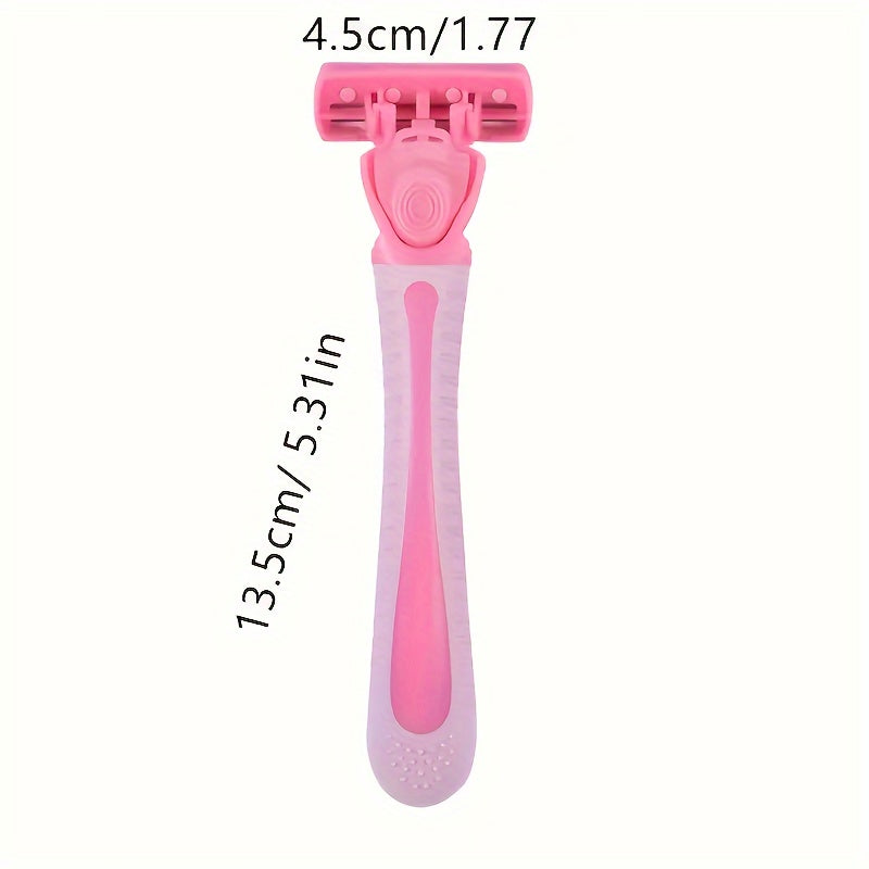 Afeitadora de 6 capas para mujer para rostro, axilas, piernas con 12 cuchillas