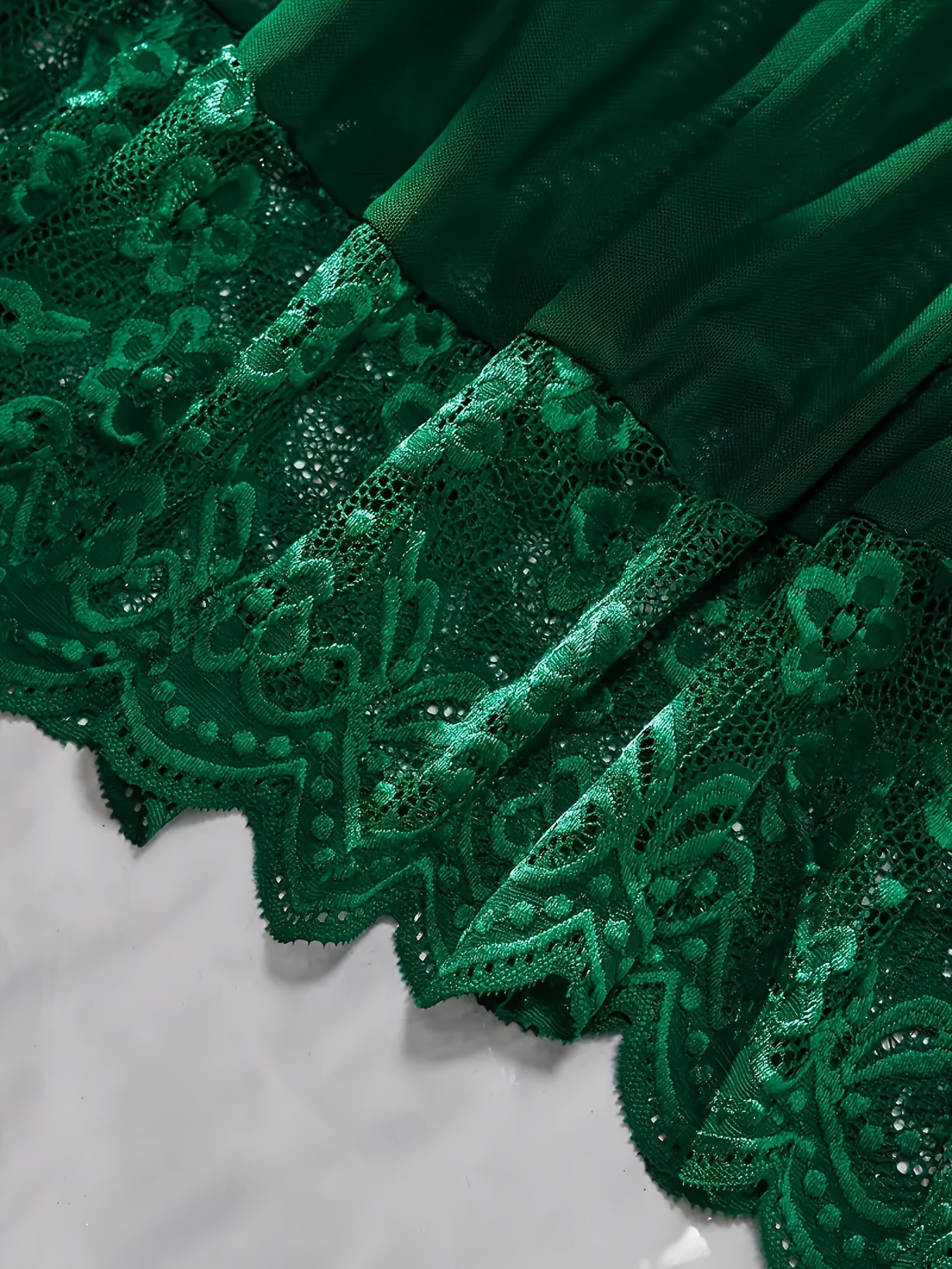 Набор свадебного белья больших размеров с кружевным бэби-доллом и стрингами