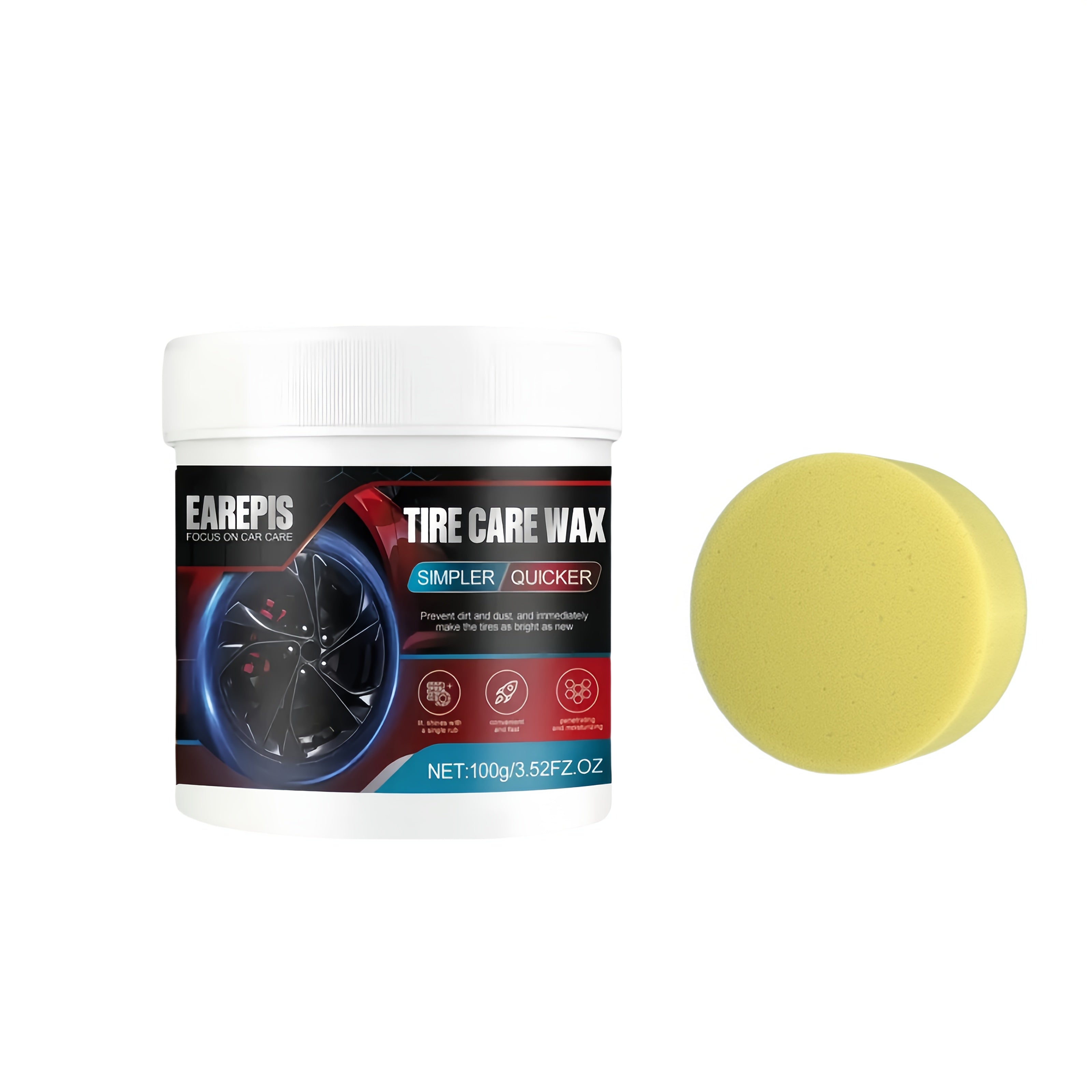 Cera de cuidado de neumáticos brillo negro pulido sin humos aceite de coco brillo para neumáticos