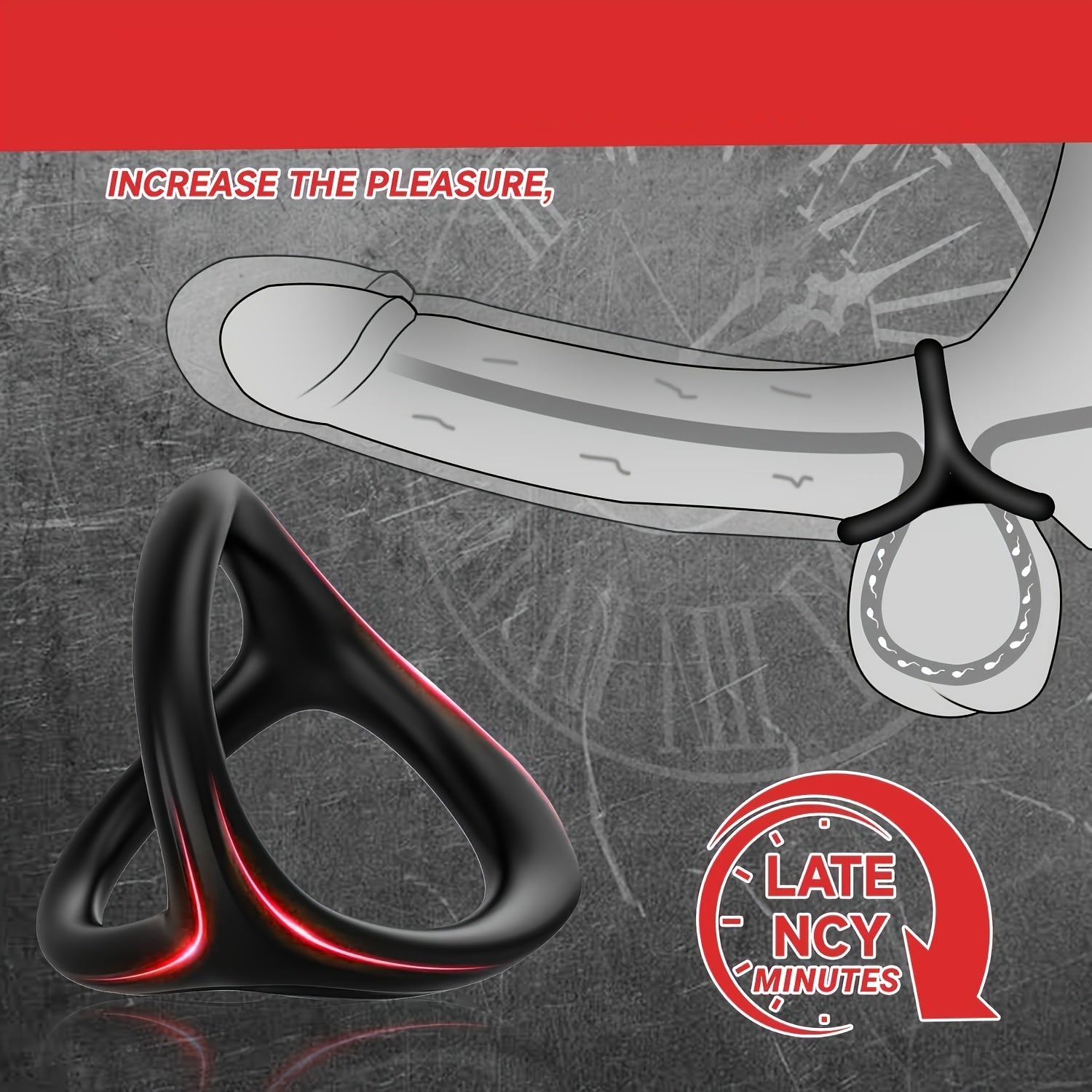 Male Silicone Cock Ring Sexual Toys Sperm Lock Adult Couples Gear