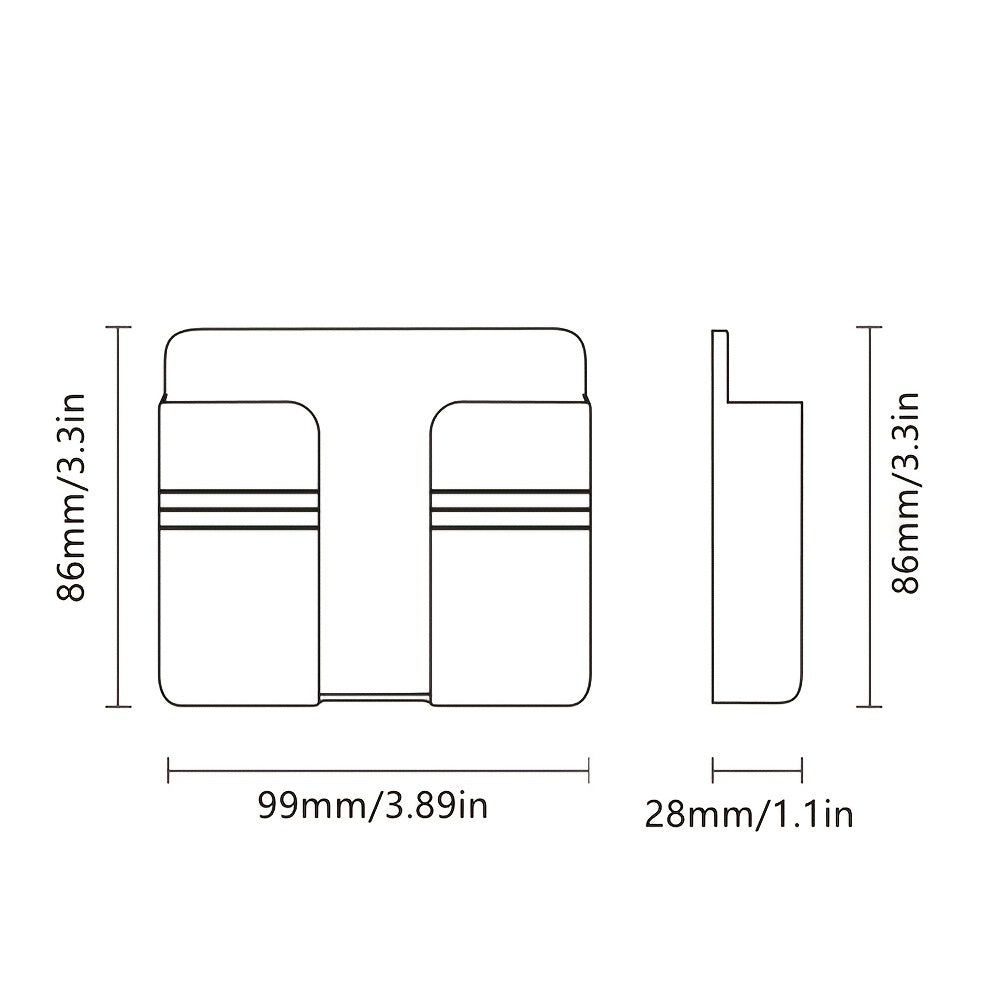 Yopishqoq orqa qismi bilan mustahkam devorga o'rnatiladigan telefon ushlagichi. Suv o'tkazmaydigan ABS material, kabel uchun joy va sirpanmaydigan pad. Uy, ofis va oshxona saqlash uchun ideal.