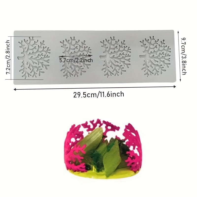 Fondant tort bezash uchun silikon qolip - shokolad qoplamasi uchun barg shaklidagi qolip, DIY pishirish va bezash uchun mukammal, oshxona aksessuarlari va ta'minotlari