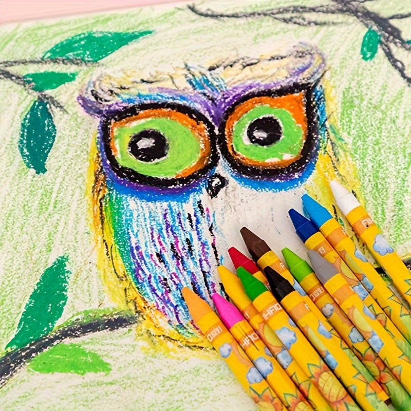 AIHAO Набор цветных карандашей на 8/12/24 цвета для детей от 14 лет, с ярким наконечником, легким овальным корпусом, универсальным для правшей и левшей, идеально подходит для рисования и каракулей.