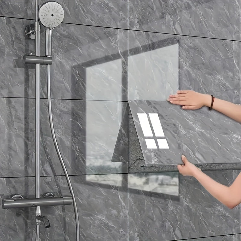 3D Marble Peel and Stick Wall Tiles Waterproof Vinyl Self-Adhesive Texturizing Decor