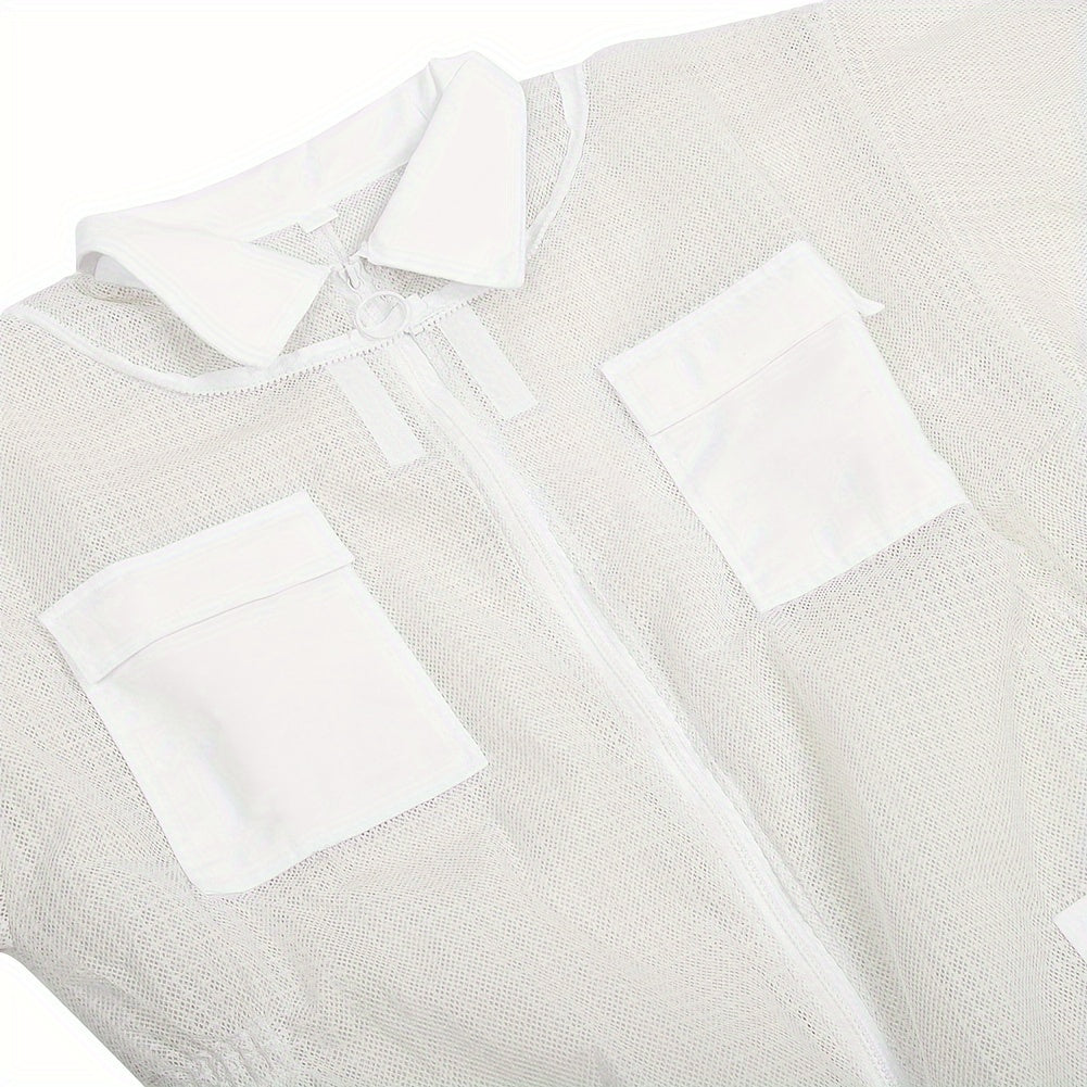 Прочный 3-слойный костюм пчеловода для максимальной защиты, из дышащего, плотного материала.