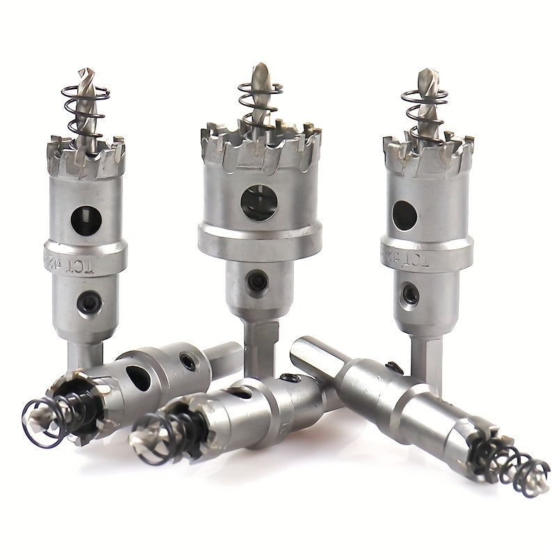8pcs TCT Hole Saw Set for Metalworking Stainless Steel Iron Plate 16-35mm