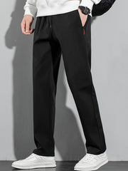 Men's Plus Size Joggers with Zipper Detail Casual Spring Summer Polyester Loose Fit