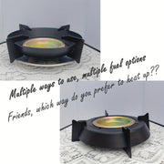 Portable Small Desktop Heating Stove Set with Sturdy Rack for Multi-Fuel Use
