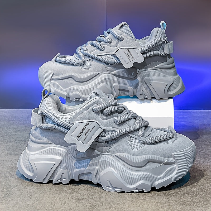 Lightweight Mesh Casual Sneakers for Men with Rubber Sole All-Season Breathable Lace-Up