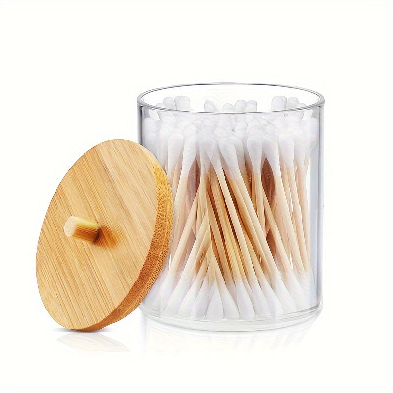 8oz Clear Bathroom Canister Storage Jar for Home Organization