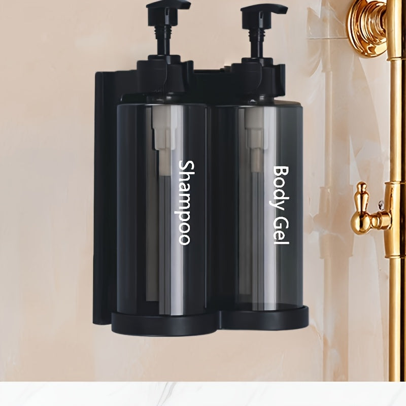 Wall-Mounted Plastic Soap Dispenser for Hotel Bathrooms and Shower Storage