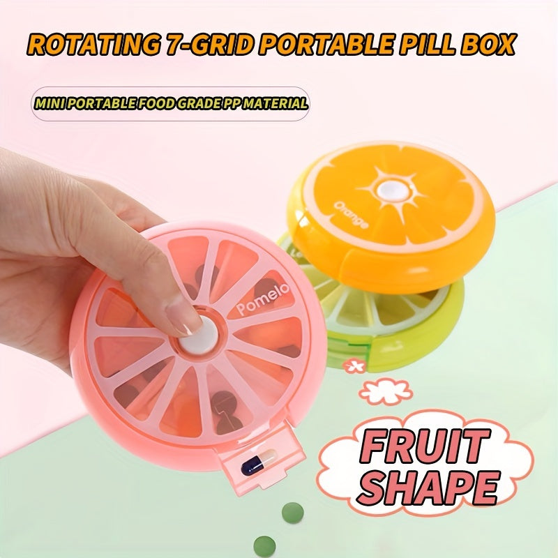 Portable Travel Pill Box 7 Compartments Pocket Size Medicine Organizer