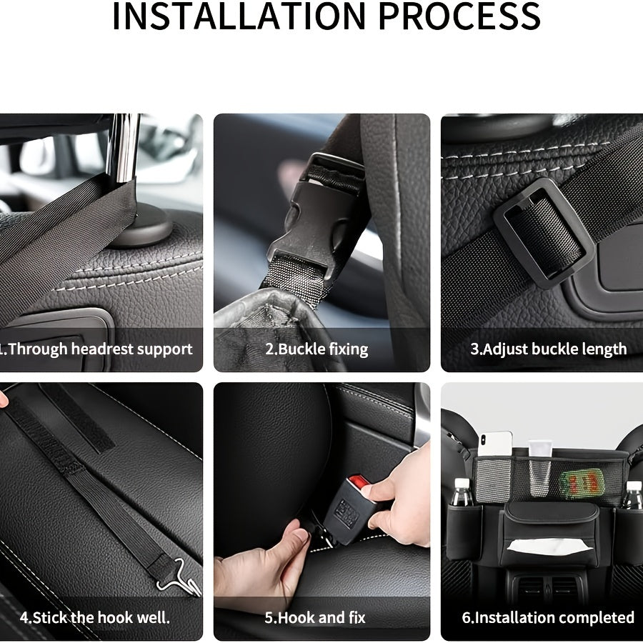 Organizador de mano para coche entre asientos, de gran capacidad para documentos y teléfono