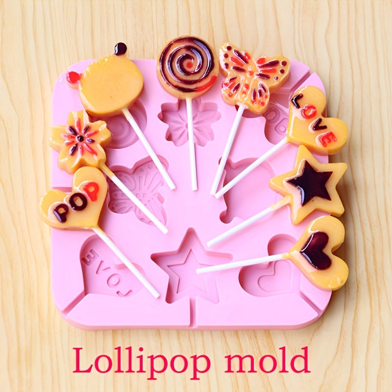 3D Silicone Lollipop Mold for Cake Pops Reusable Candy and Snack Baking Tool