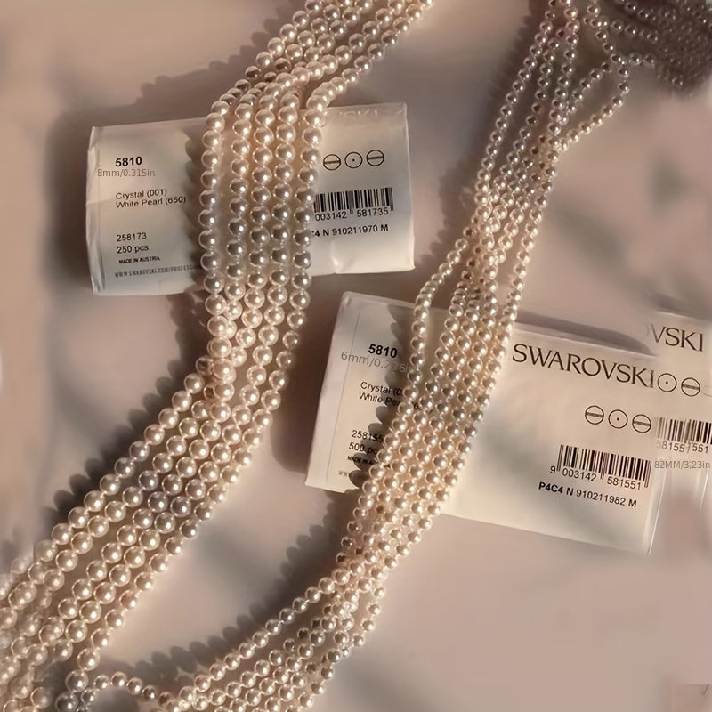 Collar de perlas de agua dulce de 85cm con cierre magnético, joyería elegante para mujeres