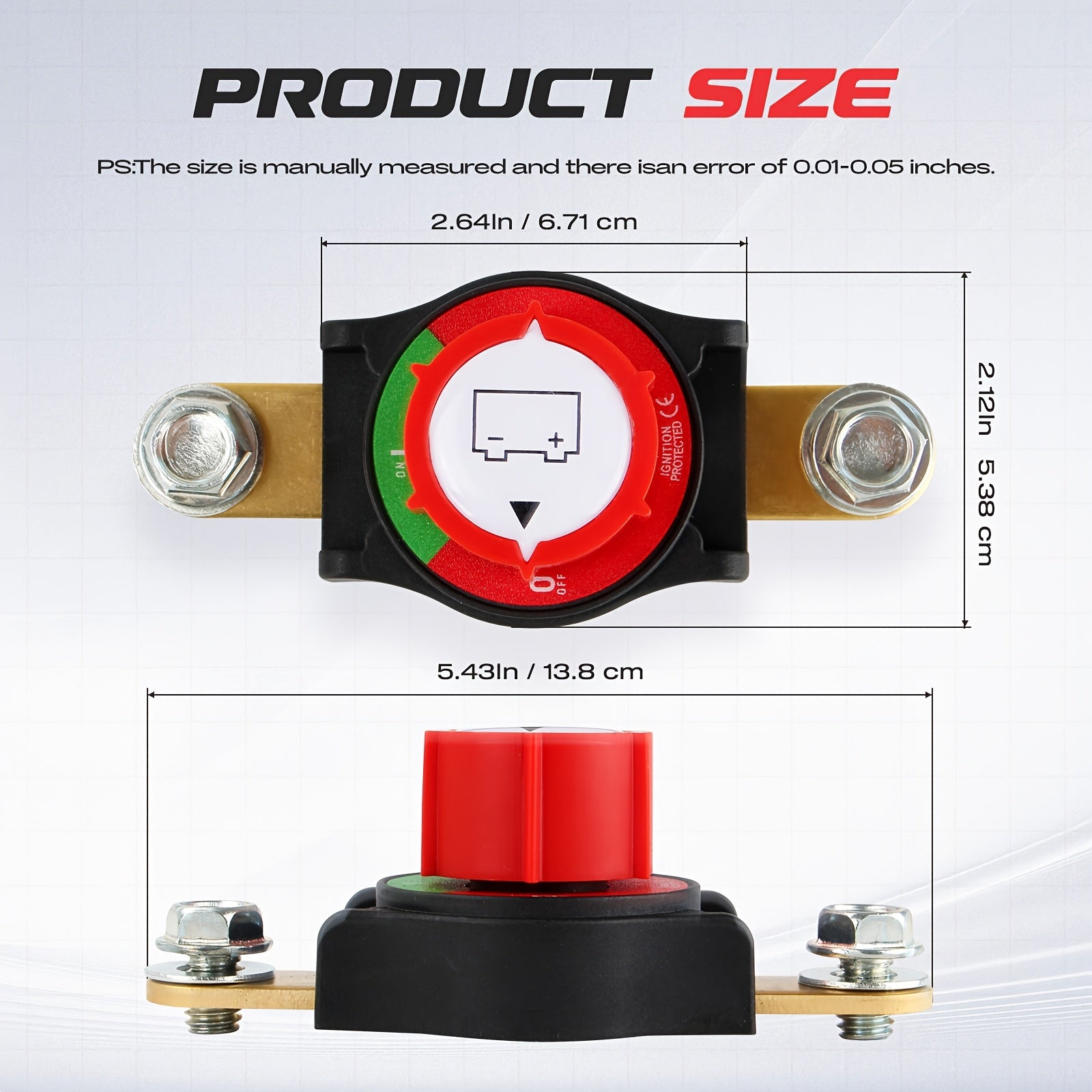 Battery Disconnect Switch 12V-48V Car Vehicle RV Boat Negative On Off Master