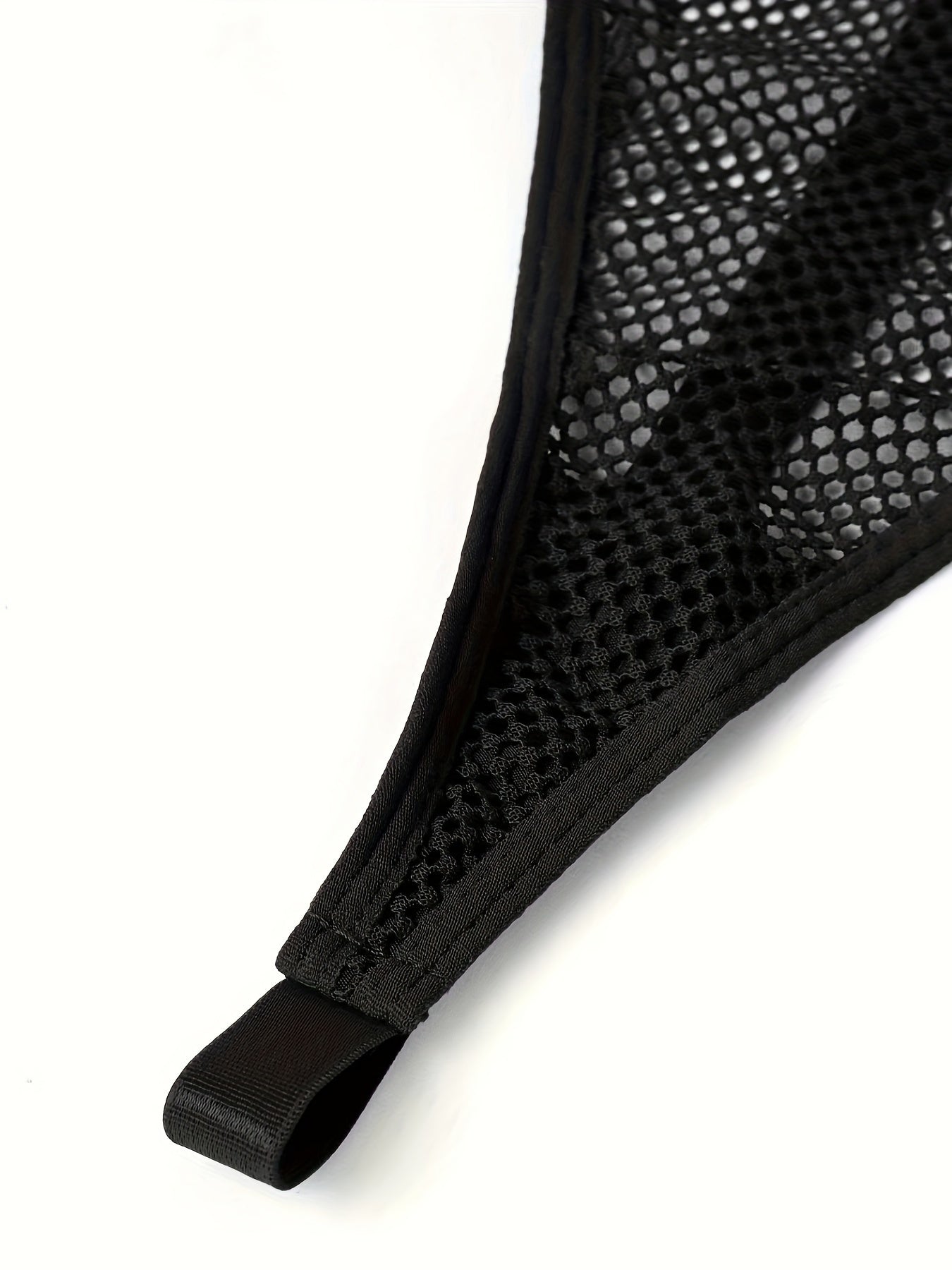 Women's Fishnet Lingerie Set with Ring Linked Bra Cut Out Thong and Girdle