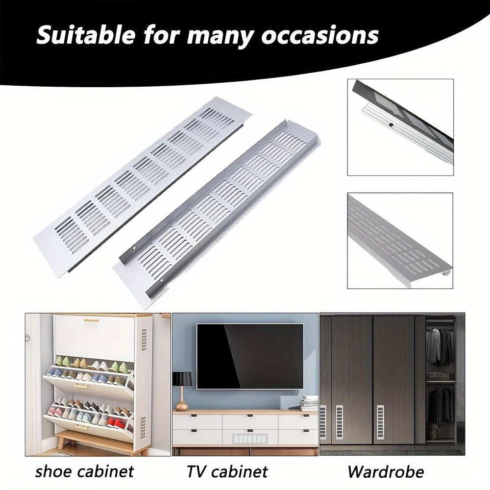 Alüminiy alloy oshxona ventilyatsiya grillari 300x80mm, ikkita paketda, vintlar bilan