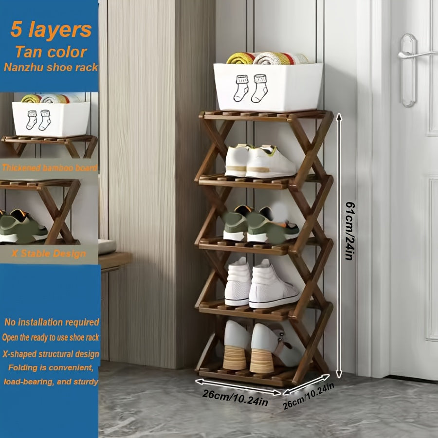 Estantería para zapatos retráctil de instalación gratuita, de 3 a 9 niveles, ahorrador de espacio para puertas estrechas