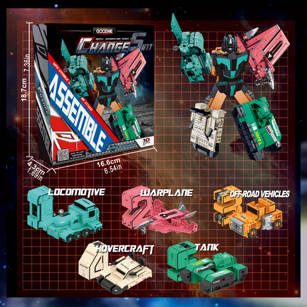 Kids Age 3+ Vehicle Shape Robot DIY Kit for Number Cognition and Hand Skills Educational Toy