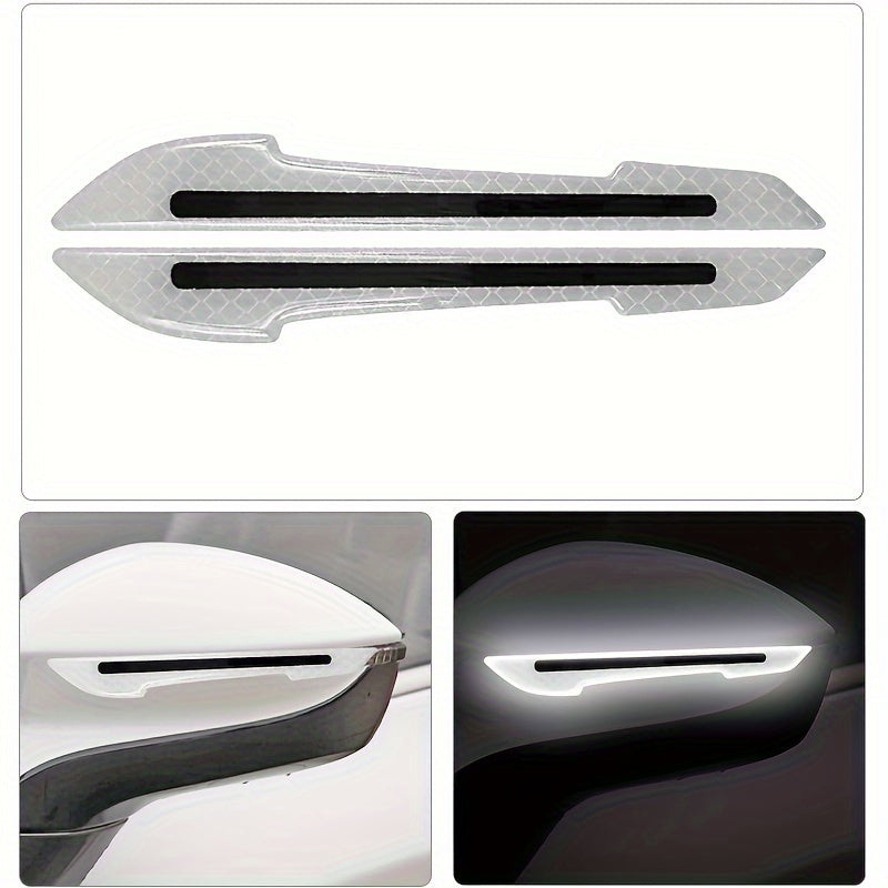 2pcs Reflective Car Bumper Strips Safety Warning Stickers in Multiple Colors