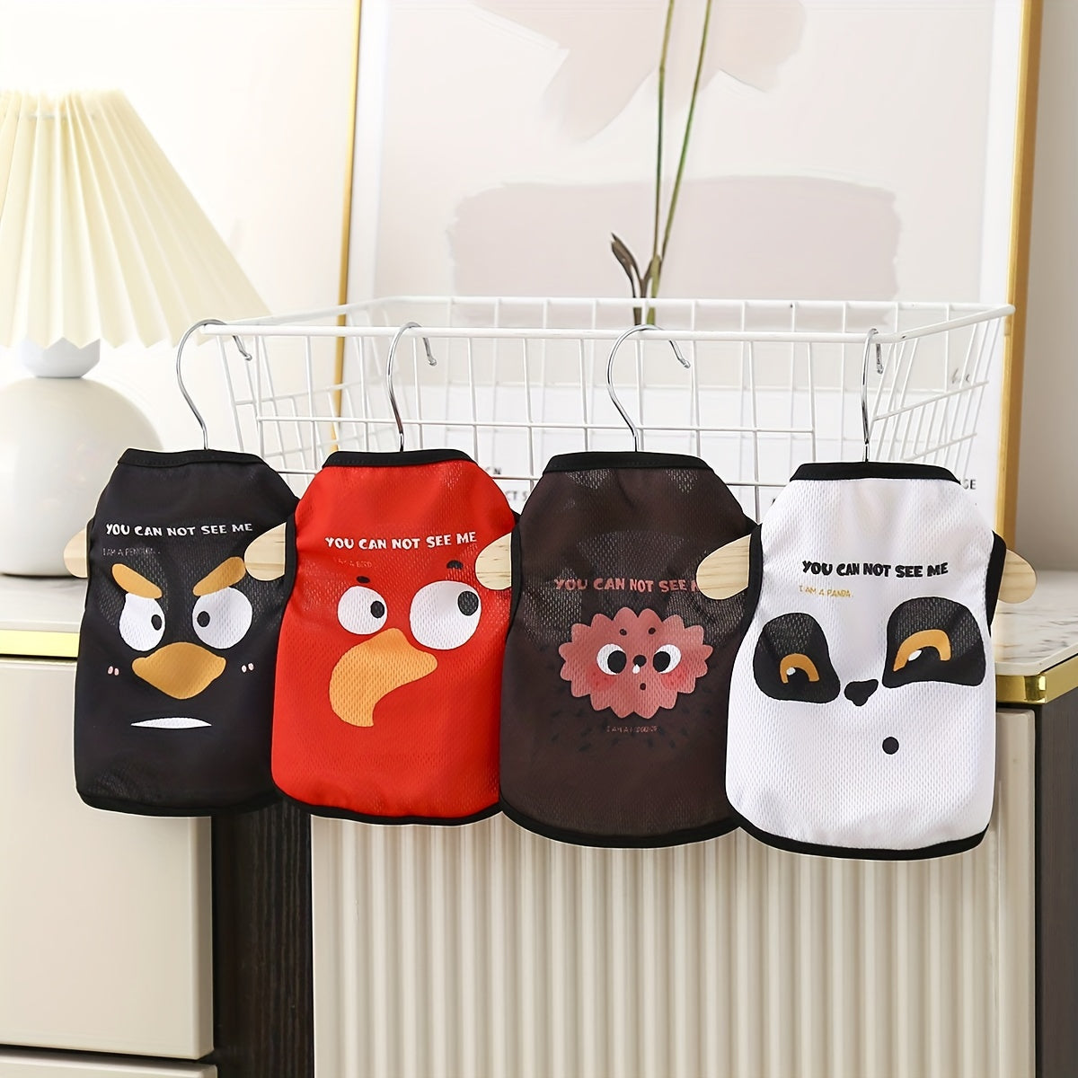 Pet Clothes for Small Dogs and Cats Breathable Summer Vest with Cartoon Print