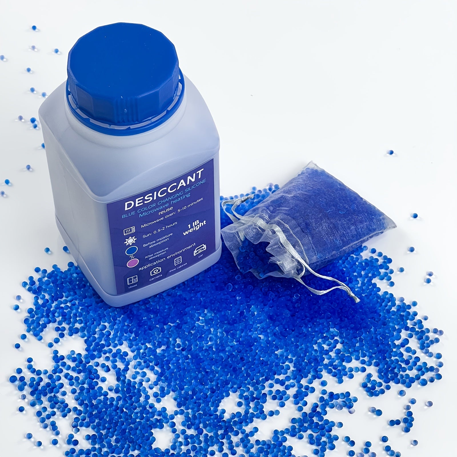 Силикагельевые мешки-осушители 450 г, портативные поглотители влаги для автомобиля и дома