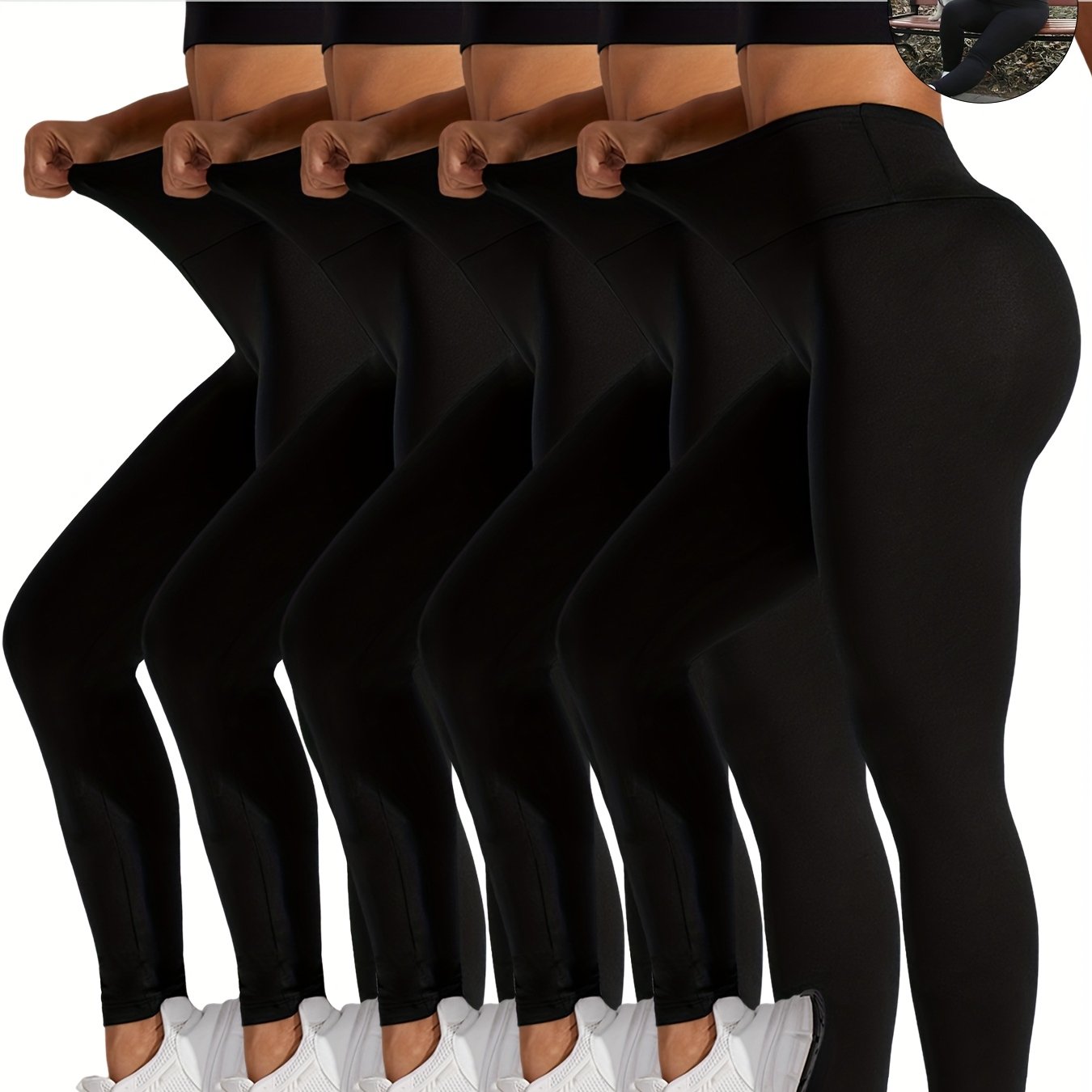 Leggings de mujer de talla grande y alta cintura para entrenamiento, yoga y running