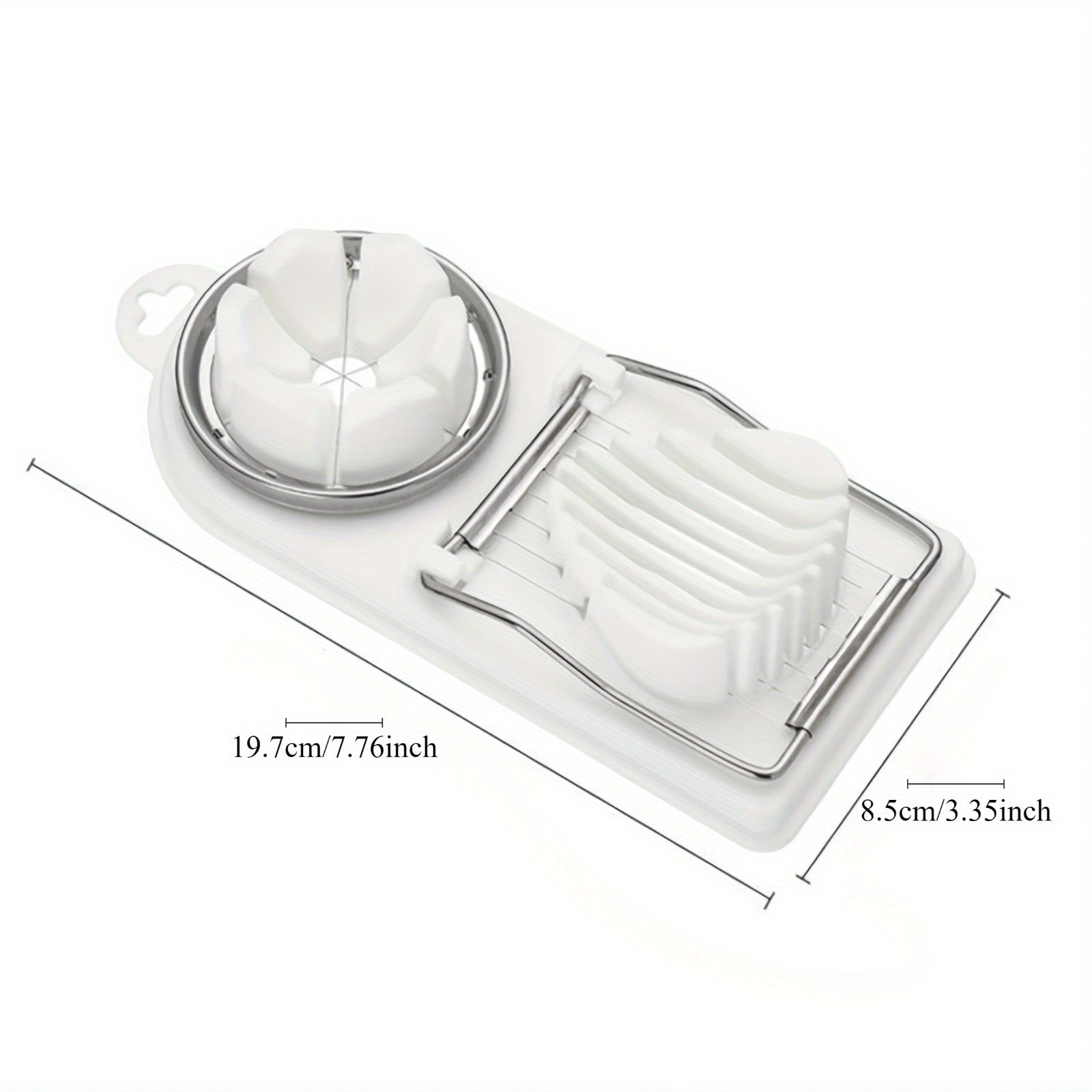 2-in-1 Egg Slicer and Dicer Kitchen Gadget for Hard Boiled Eggs 7.76x3.46in