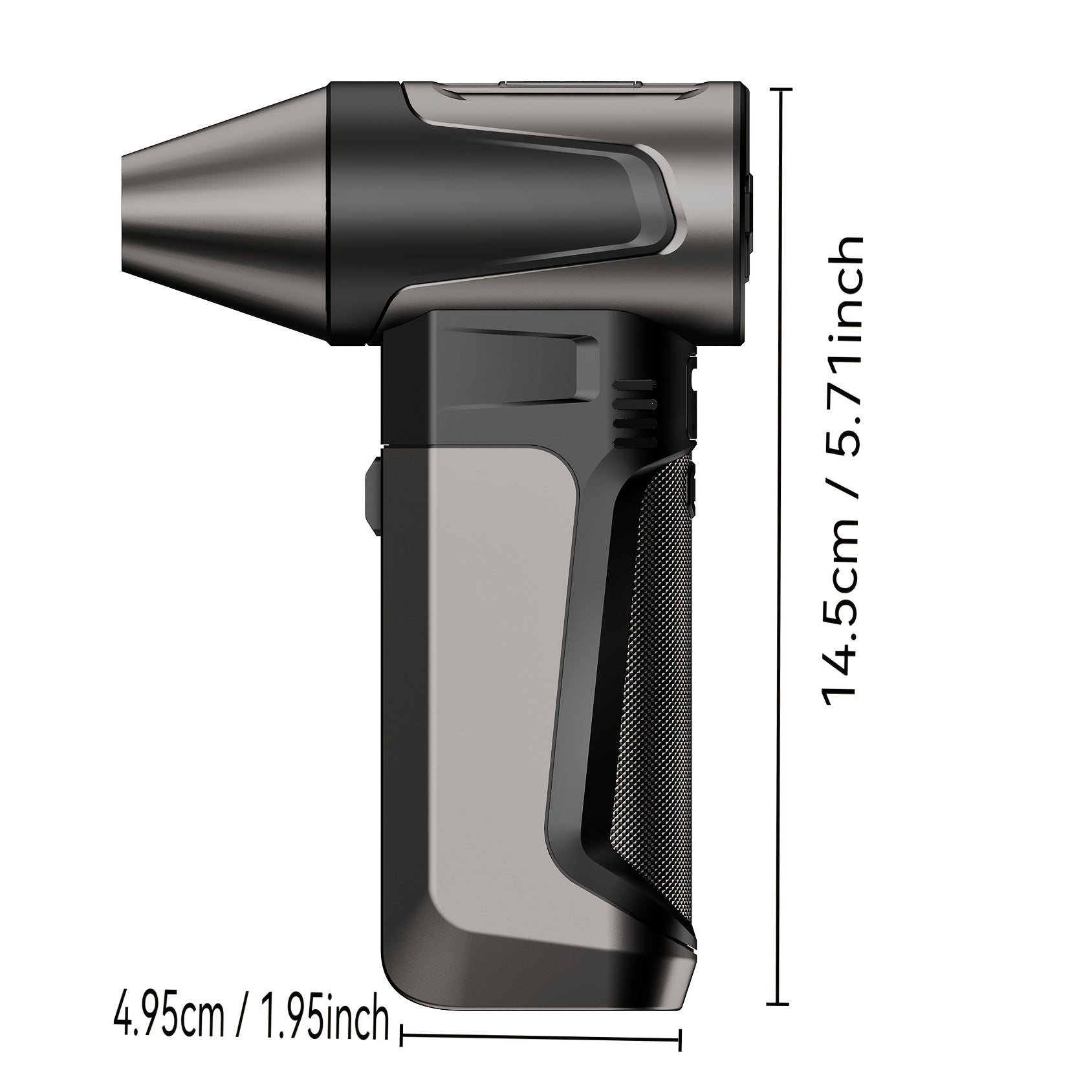 Mini Turbo Fan with Adjustable Speed USB Rechargeable for Dust Snow Leaves Car Pet Hair Indoor Outdoor