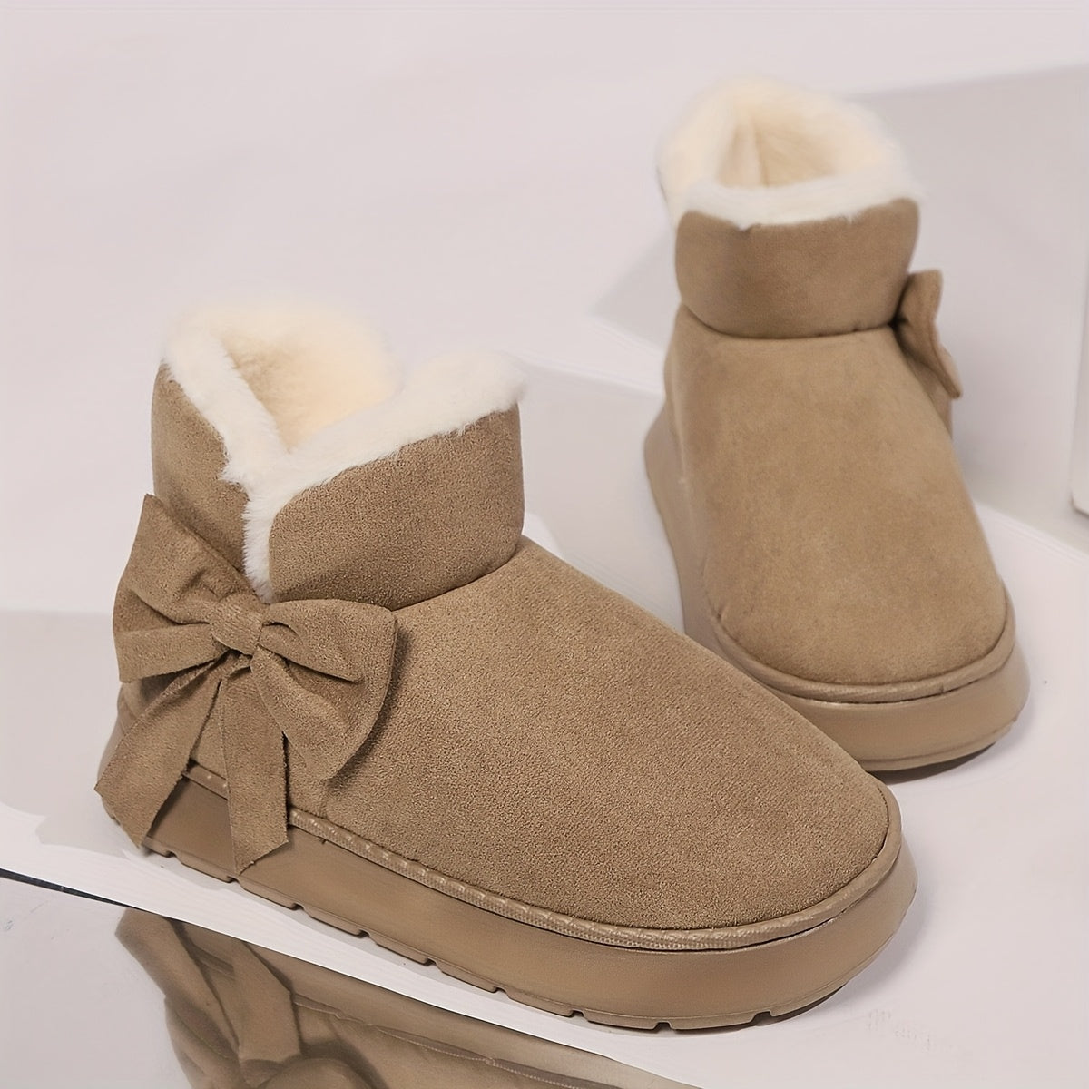 Women's Cozy Snow Boots Slip-On Fleece Lined Winter Shoes