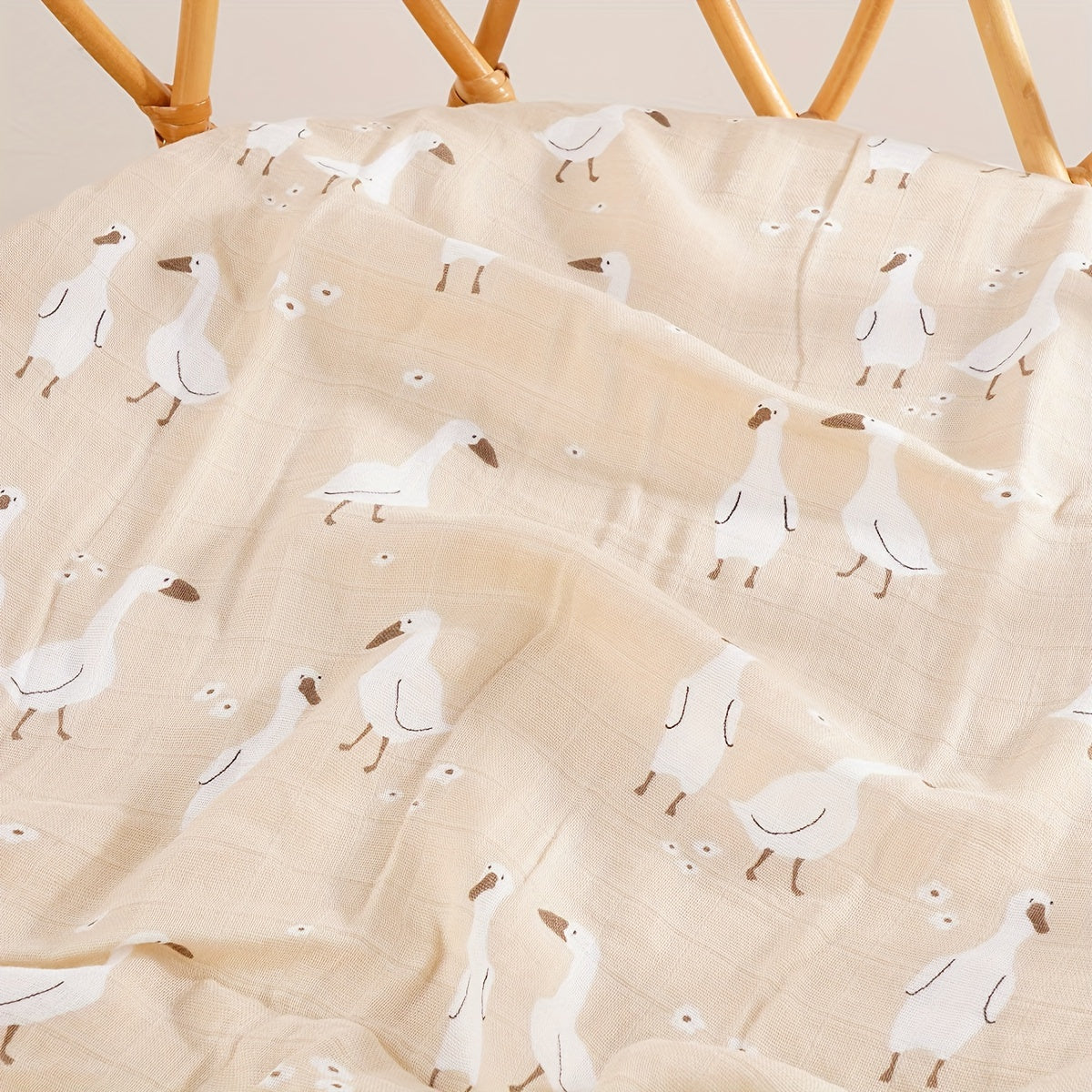 2-Layer Bamboo Cotton Muslin Blanket for Baby Home and Travel