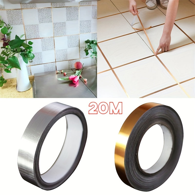 Waterproof Decorative Tape for Walls Floors Ceilings Silver or Gold