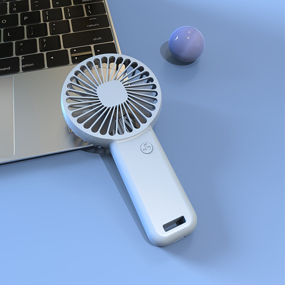 Portable Handheld USB Rechargeable Fan for Small Desktops and Eyelash Care
