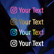 Instagram nomi uchun moslashtiriladigan vinil avtomobil oynasi stikerlari, o'z-o'zidan yopishadigan