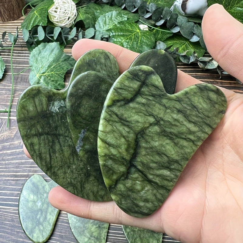 Tabiiy tosh qirqish taxtasi - yuz va tana parvarishi uchun massaj asbobi, 1 dona, 3 dona yoki 5 dona mavjud, qo'lda tayyorlangan va bayram sovg'asi uchun mukammal.