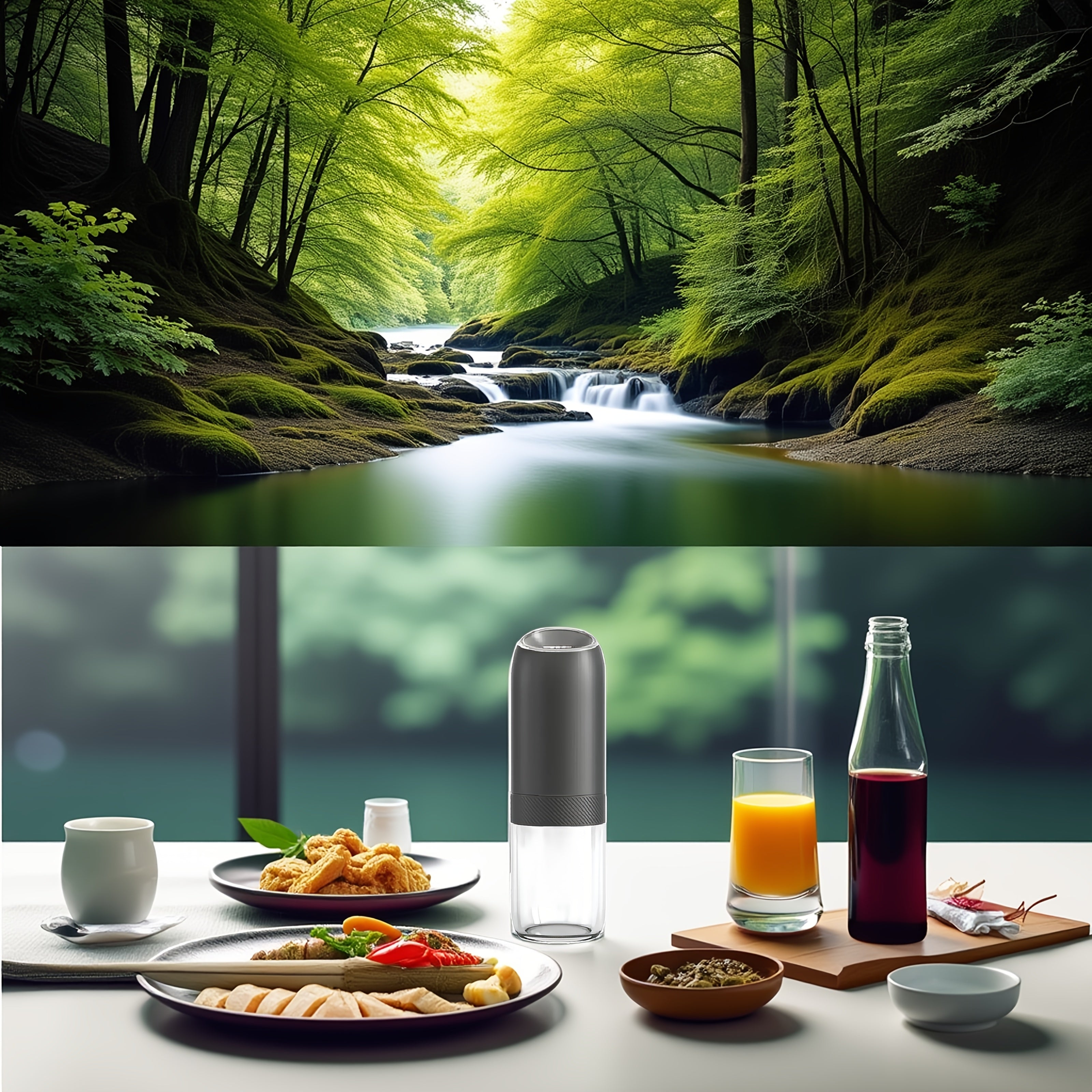 Gravity sensor bilan elektr qalampir maydalagich, qo'lda sozlash, shaffof keramika maydalash yadro, katta 176ml sig'im, LED ko'rsatkich. Turli xil ziravorlar uchun mos, 4A batareyadan foydalanadi.