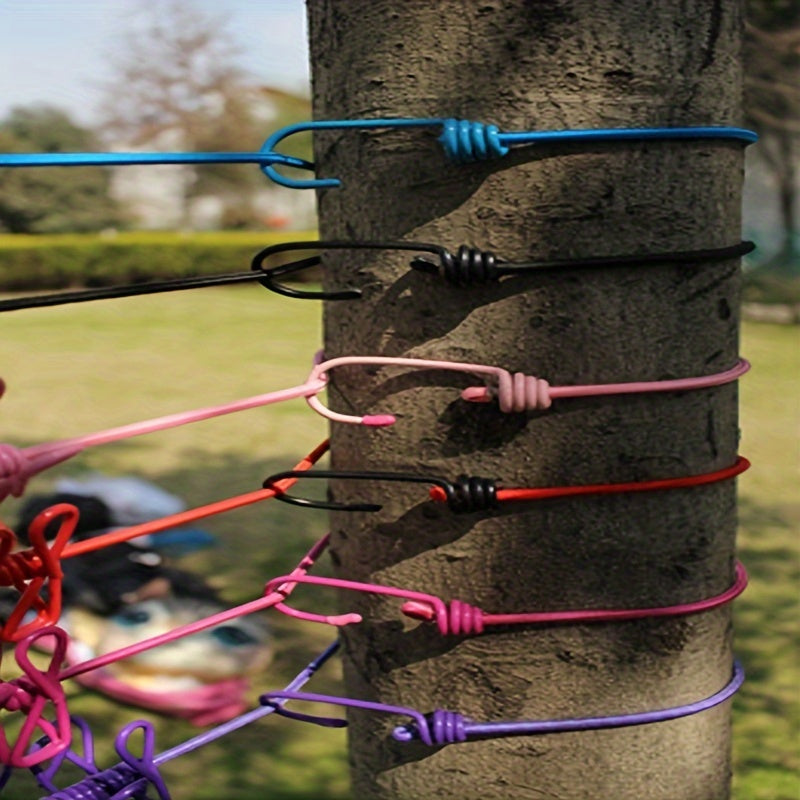 Portable Retractable Clothesline with 12 Clothespins Indoor Outdoor 185cm