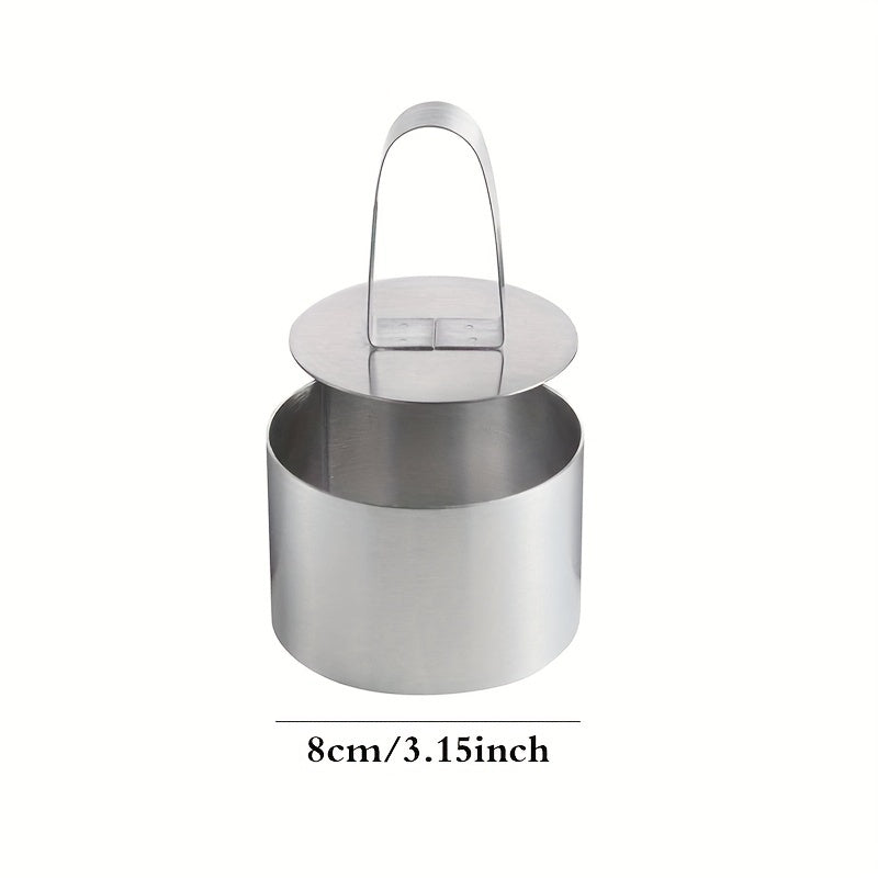 Stainless Steel Round Cake Ring Mold for Baking and Decorating, 3 Inches