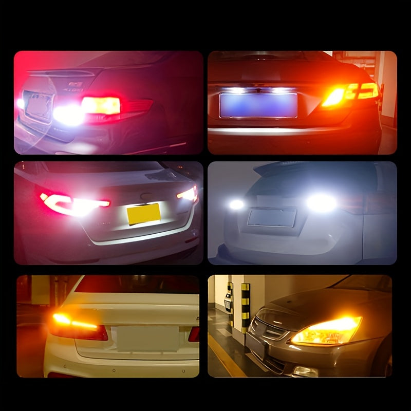 2PCS White LED Brake Light Bulb 1157 BAY15D for Car Tail Backup Parking