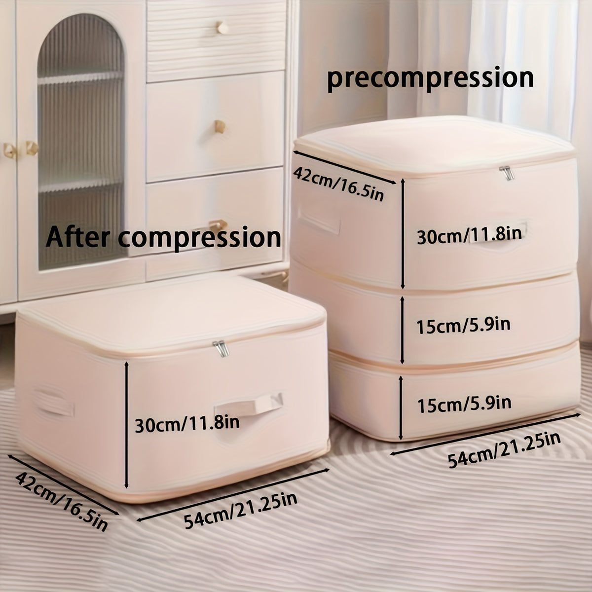 Ikki qatlamli katta sig'imli ko'p funksiyali jun kurtkasi va yostiq saqlash sumkasi