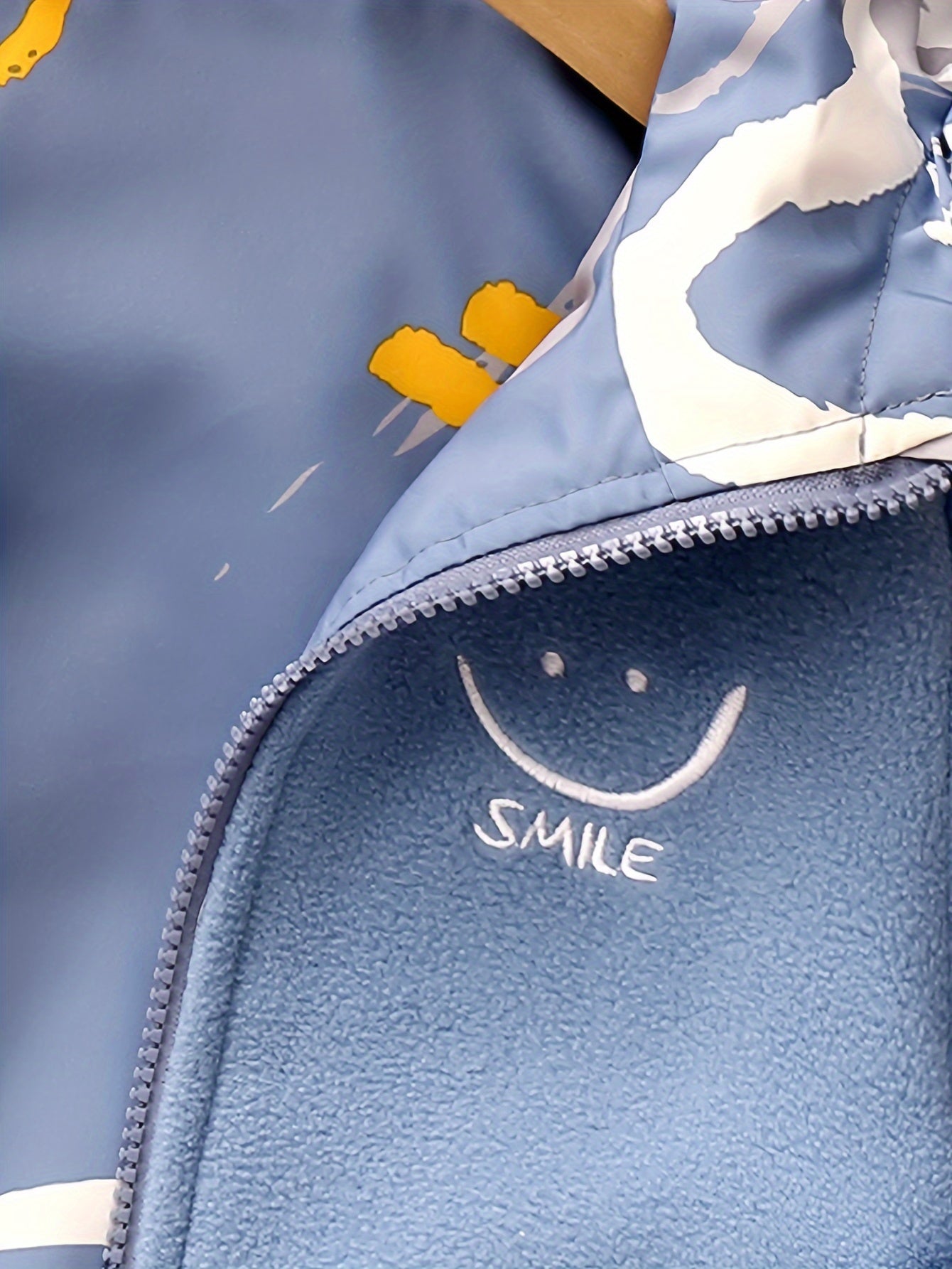 Boys Reversible Fleece-Lined Jacket with Pockets Crew Neck Casual All Seasons