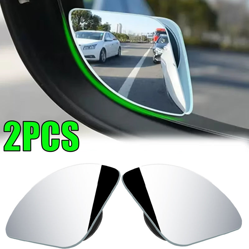 Universal Fit Car Wide-Angle Blind Spot Rearview Mirrors 2 Pack Frameless Flat Lens