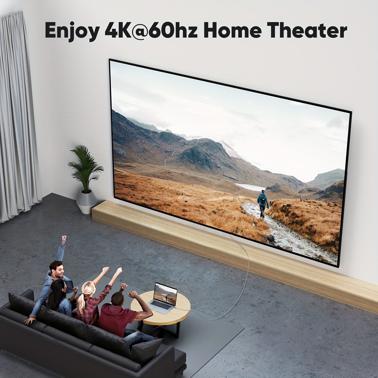 4K USB C to HDMI Cable for MacBook iPad Samsung Galaxy Surface Dell HP 3.05m