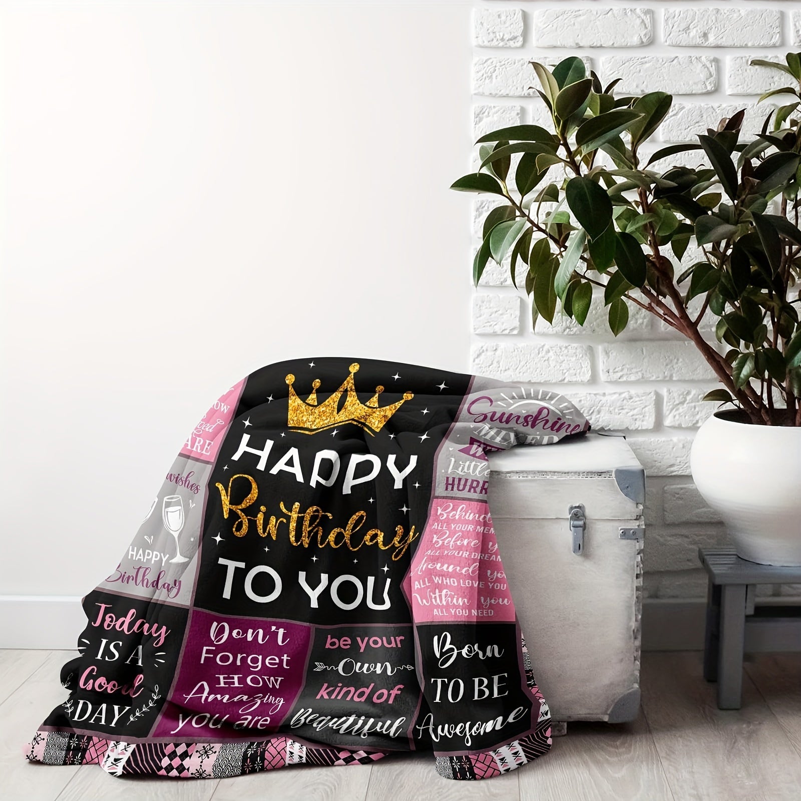 Decorative Blanket for Women Cozy Sofa Throw Gift for Moms Daughters Friends