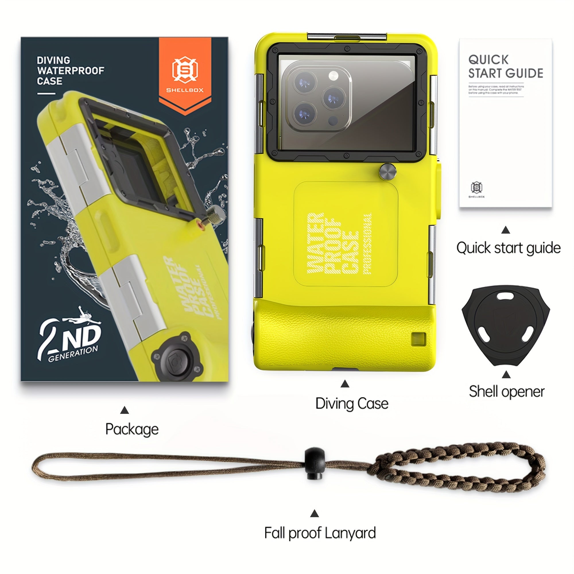 Waterproof Phone Case for Underwater Photography Diving Up to 15m 50ft Durable with Lanyard