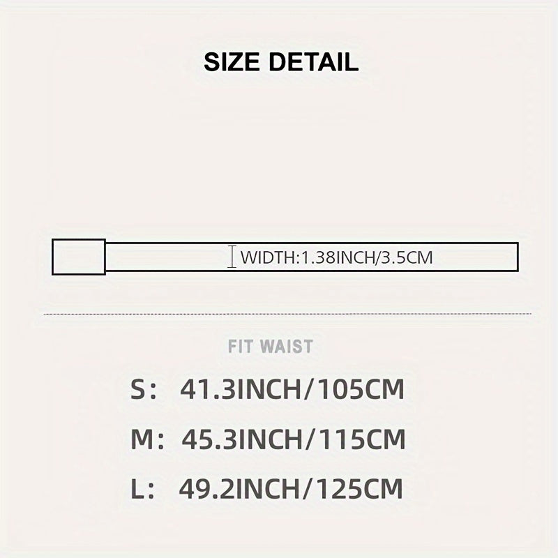 Unisex Canvas Belt with Braided Waistband and Pin Buckle for Casual Jeans