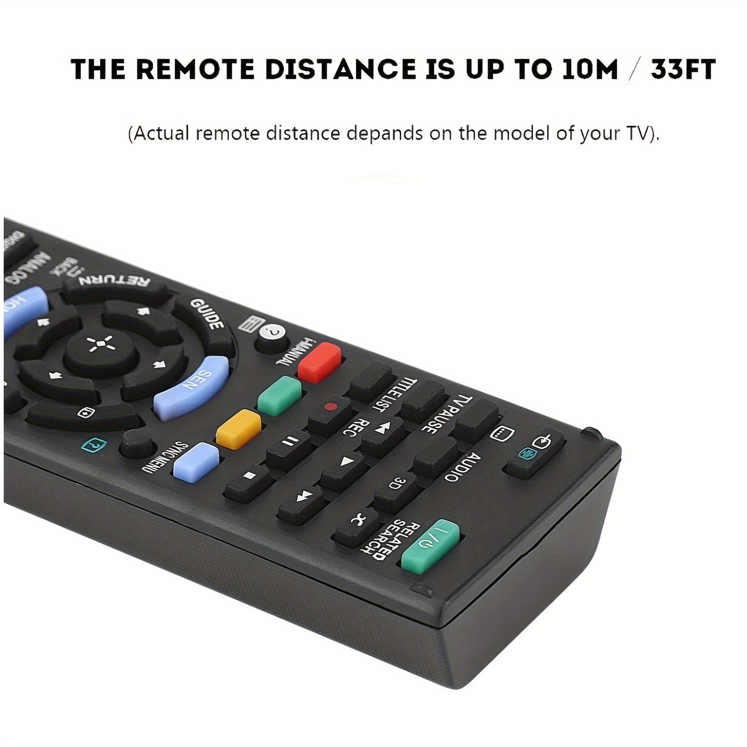 Control remoto universal para televisores inteligentes Sony alimentado por batería de plástico de reemplazo