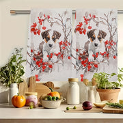 Juego de 2 toallas de cocina ultra suaves con frambuesas rojas y cachorro, absorbentes para secar platos