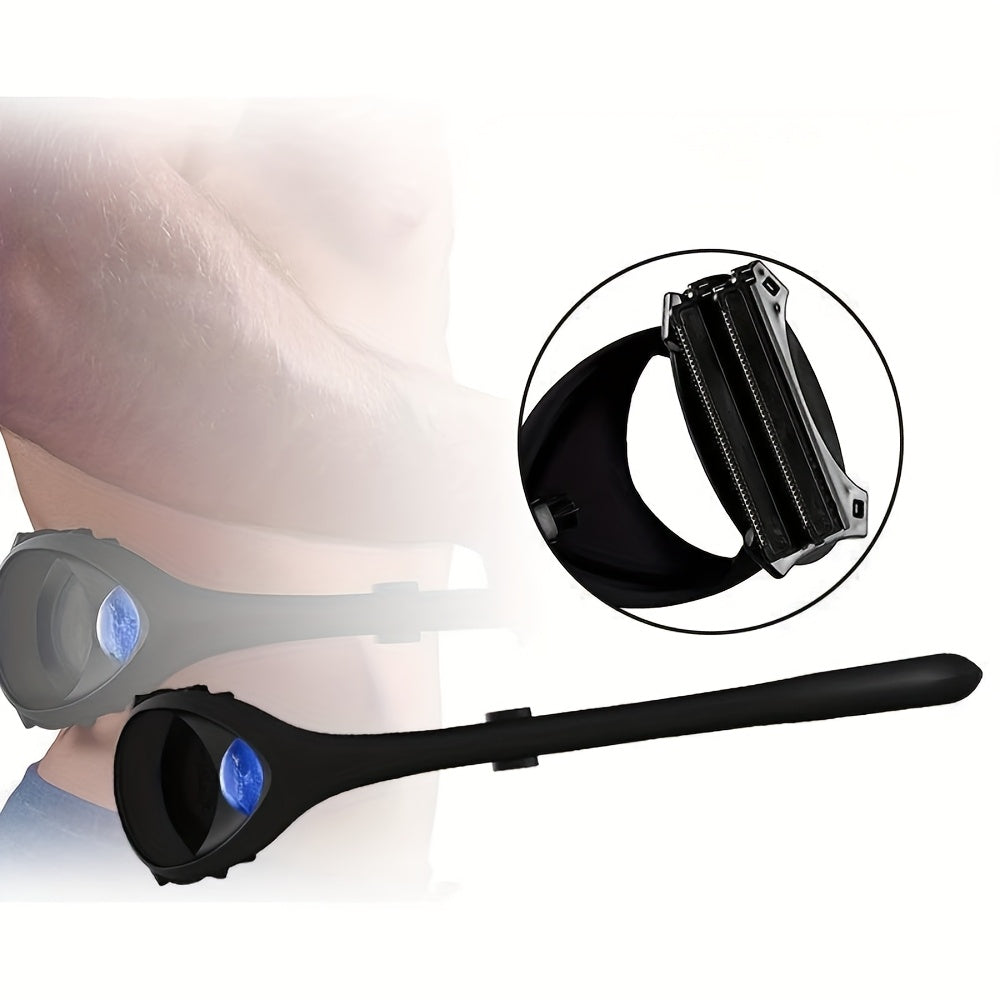 Men Back Shaver Set With Safety Blade Tech Ergonomic Handle Wet Dry Use